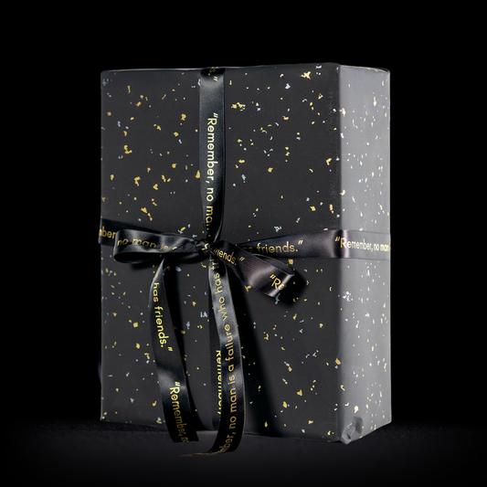 Gift-Wrapped Gold Edition 2-Glass Set of Hand-Blown Wine Glasses