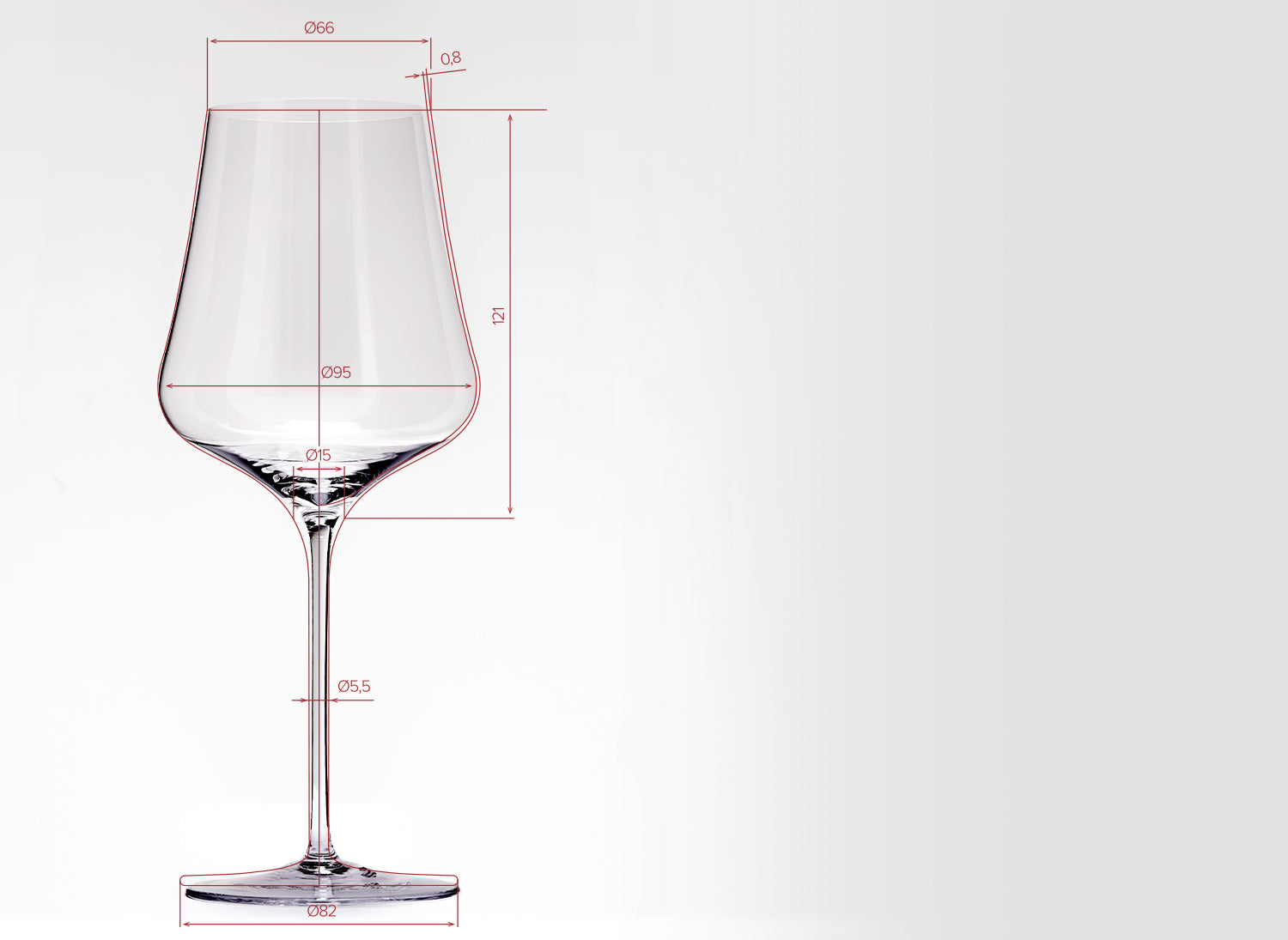 GABRIEL-GLAS © STANDARD, wine glass, 510 ml, machine-blown, in a